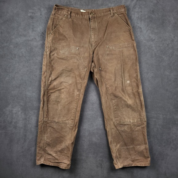 Vintage‎ Carhartt B136 Double Front Work Pants Mens 40x30 Chestnut Carpenter USA